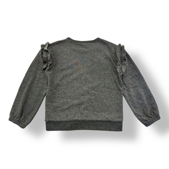Crewcuts | Girls’ Ruffle Shoulder Sweatshirt (M) 🩶 - Picture 4 of 6